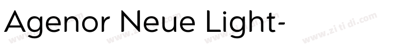 Agenor Neue Light字体转换